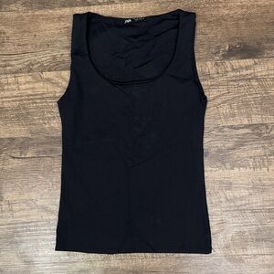 Zara Sleek Black Sleeveless Top